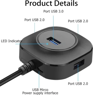 USB 3.0 4-poorts hub