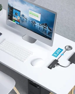USB 3.0 4-poorts hub voor laptop