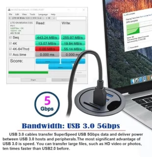 USB 3.0 Hub 2-poorts USB-C Dock Station