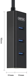 USB 3.0-hub 4-poorts met Micro-USB-aansluiting