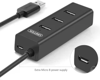 USB 3.0 Hub 4-poorts met Micro-USB
