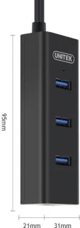 USB 3.0 Hub 4-poorts met Micro-USB