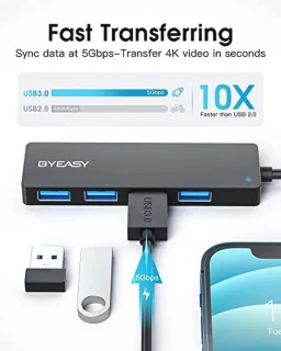 USB 3.0 Hub 4-poorts voor laptop