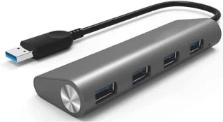 USB 3.0 hub 4-poorts zilver
