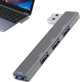USB 3.0 Hub 4-poorts Zilver