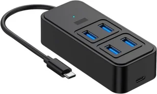 USB 3.0-hub 5 poorten zwart