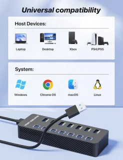 USB 3.0 Hub 7-poorts