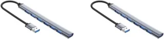 USB 3.0 hub 7-poorts zwart 2 stuks
