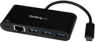 USB 3.0 hub met gigabit ethernet en power delivery