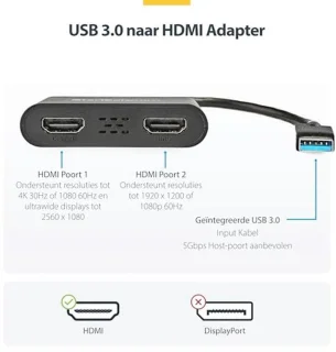 USB 3.0 naar HDMI Adapter - Externe videokaart