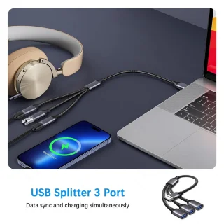 USB 3.0/2.0 3-in-1 Y-kabel