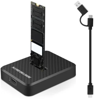 USB 3.2 Gen 2 docking station voor M.2 NVMe- en SATA-SSD’s