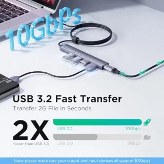 USB 3.2 Gen 2 Hub - 4-poorts USB-A