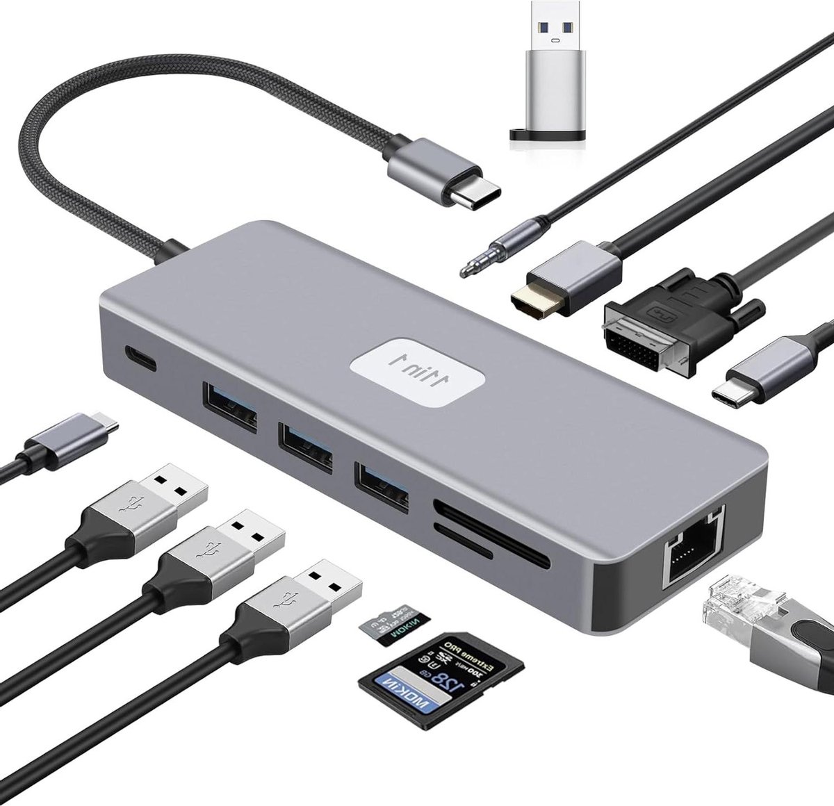 USB C 11-in-1 Docking Station voor MacBook en Laptop