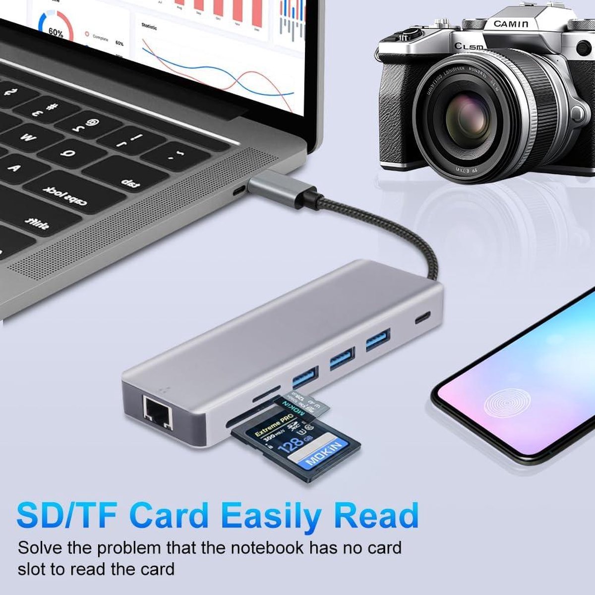 USB C 11-in-1 Docking Station voor MacBook en Laptop