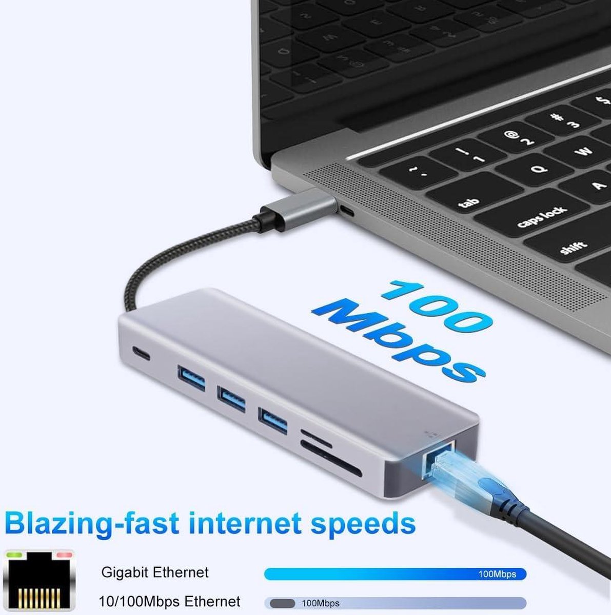 USB C 11-in-1 Docking Station voor MacBook en Laptop