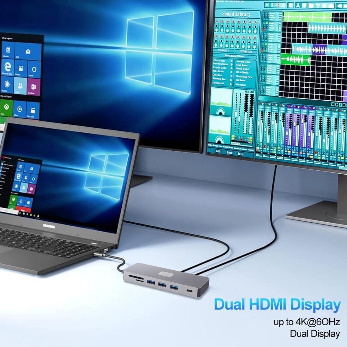 USB C 11-in-1 Docking Station voor MacBook en Laptop