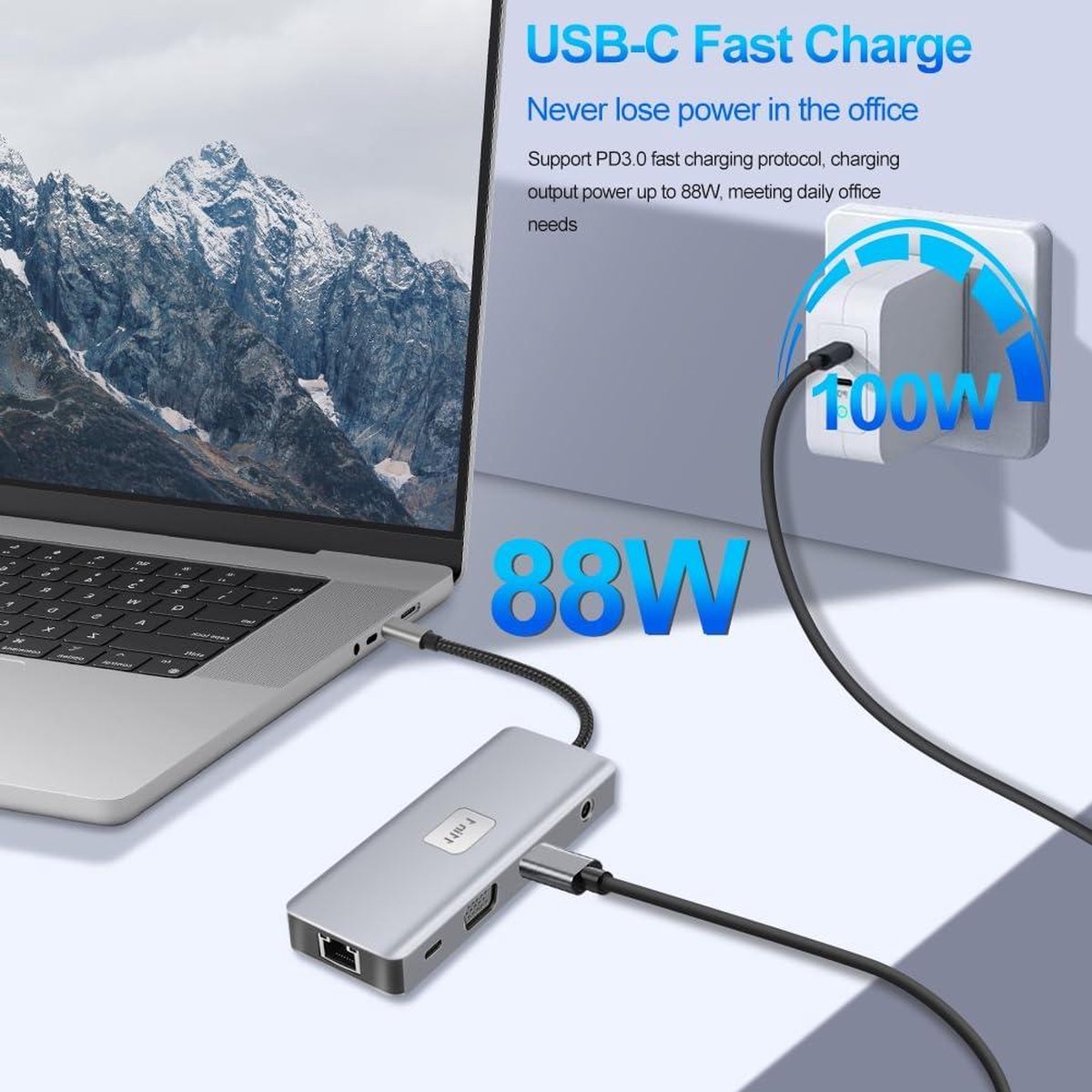 USB C 11-in-1 Docking Station voor MacBook en Laptop