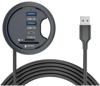 USB-C 2-poorts grommethub