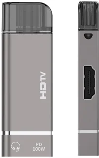 USB-C 3-in-1 Docking Station HDMI 4K PD 100W grijs