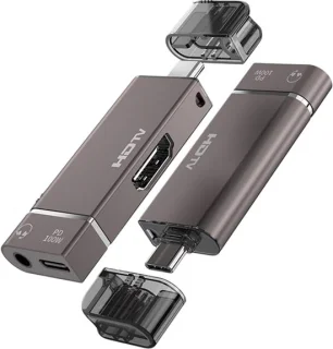 USB-C 3-in-1 Docking Station HDMI 4K PD 100W grijs