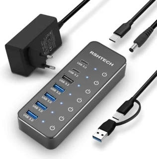 USB-C 3.2 7-poorts hub