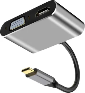 Usb-c 4-in-1 hub grijs