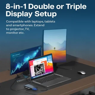 USB-C 8-in-1 Dockingstation