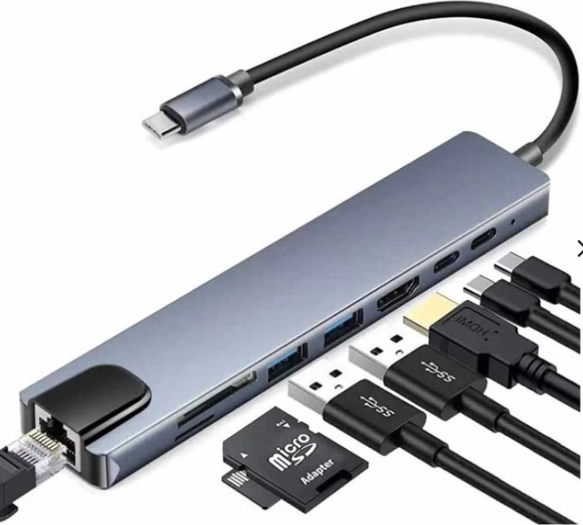 De USB C 8-in-1 Dockingstation voor PC & Mac in één oogopslag