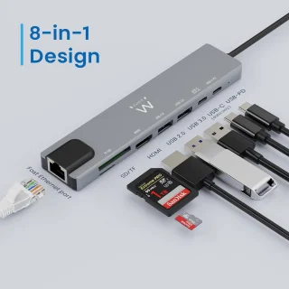USB-C 8-in-1 Dockingstation