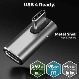 USB-C 90° Adapter - Aluminium