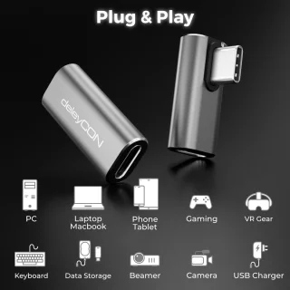 USB-C 90° Adapter - Aluminium
