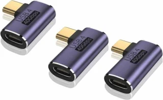 USB C 90 graden adapter 40Gbps - USB C hoekplug 8K - ShopVlot