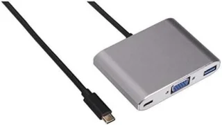 USB-C adapter 10 cm zilver