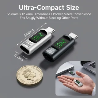 USB C-adapter 240 W – 2 pack – Type C met led-display – ShopVlot