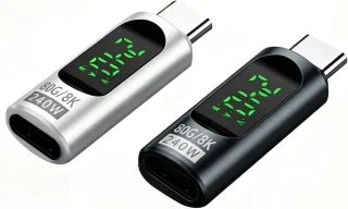USB C-adapter 240 W – 2 pack – Type C met led-display – ShopVlot