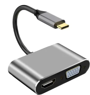 USB-C-adapter 4-in-1 grijs