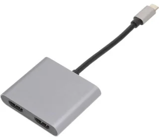 USB-C-adapter dockingstation 4 poorten 4K 60W donkergrijs