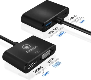 USB-C adapter Type-C hub zwart