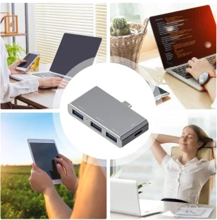 USB C Dock - Type-C Hub - Grijs