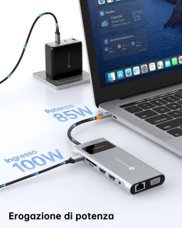 Usb-C Docking Station 12-in-1 voor Laptop en PC