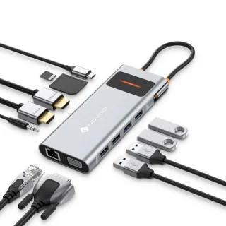 Usb-C Docking Station 12-in-1 voor Laptop en PC