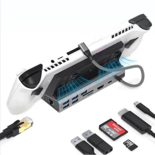 Usb c docking station hub adapter - zwart