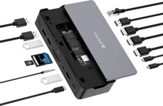 USB-C docking station hub zwart