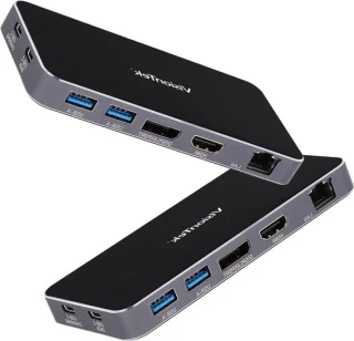 USB-C Docking Station Laptop Hub - Zwart