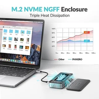USB-C Docking Station met M.2 Behuizing