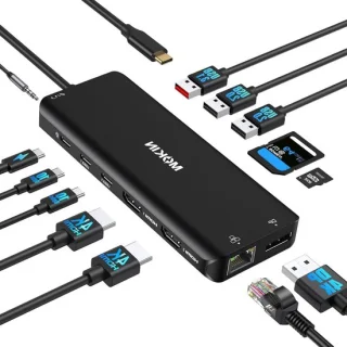 USB-C docking station multi-poort hub zwart