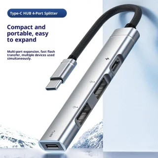 Usb c docking station multiport hub grijs