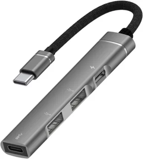 Usb c docking station multiport hub grijs