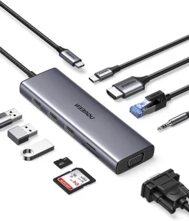 USB-C docking station zwart